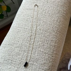 Black Tormaline necklace on dainty gold chain